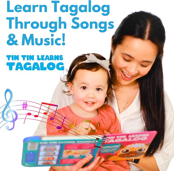 Bundle Deal — Interactive Sound Board Book for Toddlers 1-3, Bilingual English & Filipino Songs & Nursery Rhymes, Talking Musical Book, Musical Toy Gift for Babies & Kids
