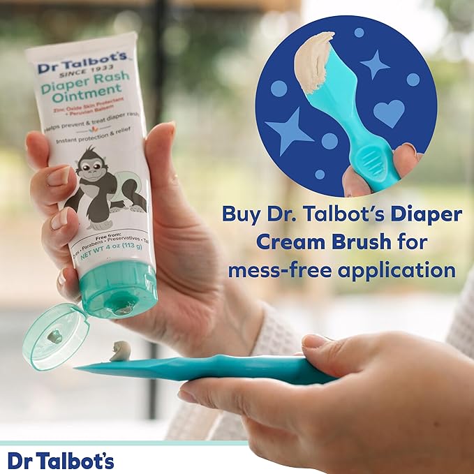 Dr. Talbot's Baby Diaper Rash Ointment - 1 oz - Zinc Oxide Skin Protectant with Peruvian Balsam - Treats and Prevents Rash