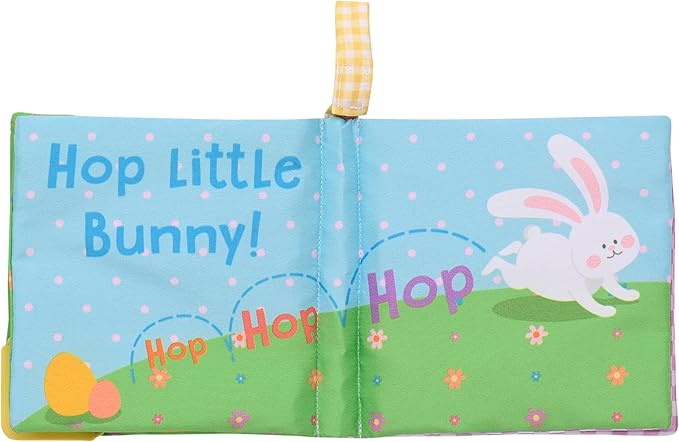 Magic Years 5 inch Soft, Crinkle Activity Book with Teether and Travel Strap for Baby, Happy Spring, Multicolored, Easter