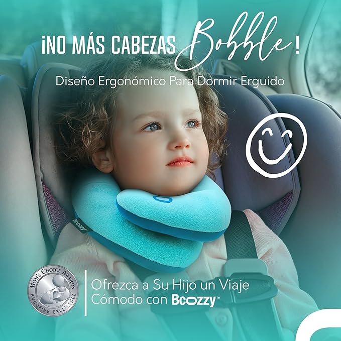 BCOZZY Kids Travel Neck Pillow 2-Pack – Small Pink & Small Navy – Patented Head, Neck & Chin Support – Car Seat, Airplane & Road Trip Sleep Comfort