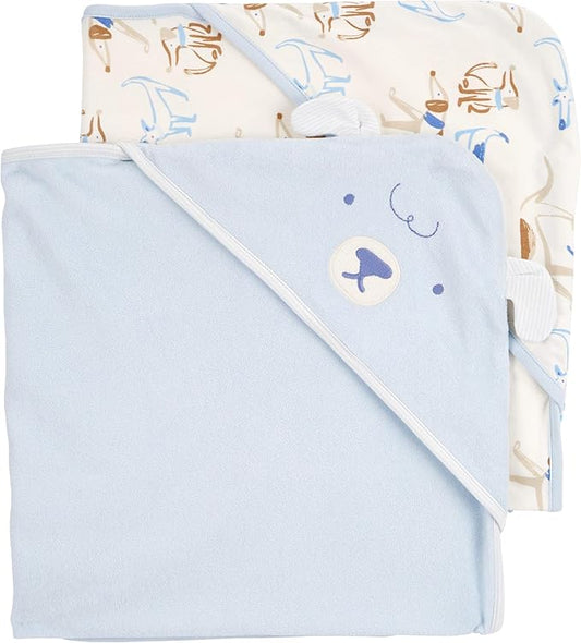 Carter's Baby Hooded Towel (2-pk Lt Blue)
