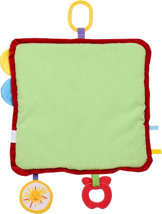 Baby Starters The Very Hungry Caterpillar Sensory Interactive Blanket with 6 Multi-Sensory Features and Travel Clip, Count with Me Multicolored Print, 14 inch, Eric Carle