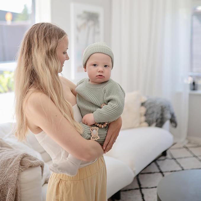 FRIGG Lucky Symmetrical SilkySoft Silicone Baby Pacifier | Made in Denmark | BPA-Free (White Lilac/Twilight Mauve, 6-18 Months)