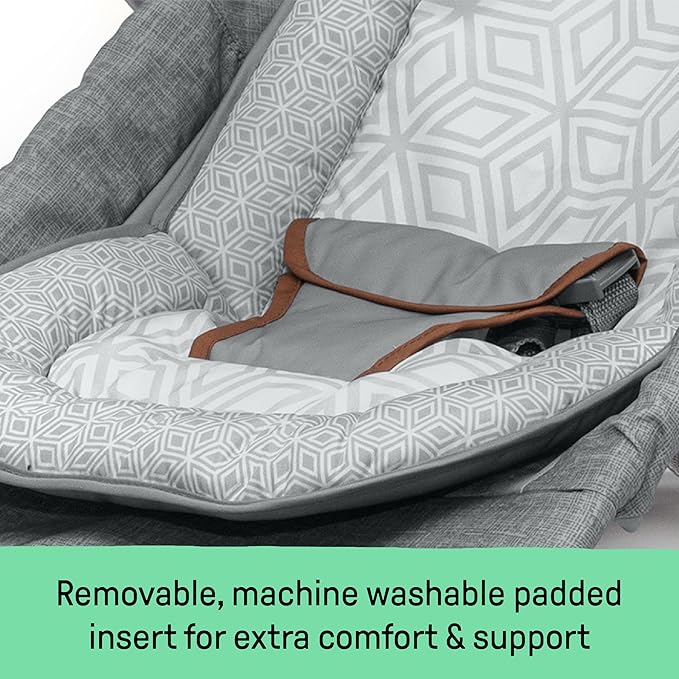 Summer by Ingenuity 2-in-1 Bouncer & Rocker Duo (Heather Gray) Convenient and Portable Rocker and Bouncer for Babies Includes Soft Toys and Soothing Vibrations