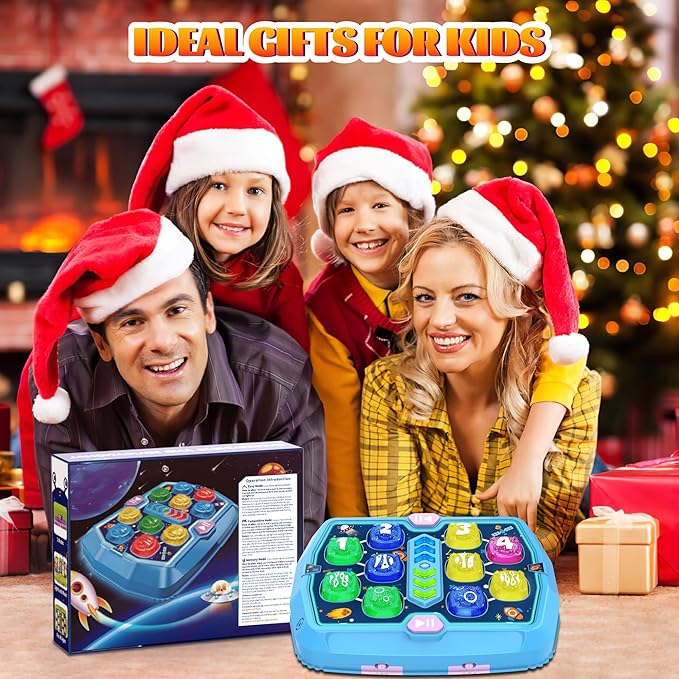 Whack Game Mole for Toddlers, Toys for 3 4 5 6 Year Old Boys Girls, Interactive Pounding Toys for Age 3-5, 3 Modes, 2 Hammers, Sound & Light, Birthday Xmas Gifts for Boys Girls Kids Age 3 4 5 6 7 8+