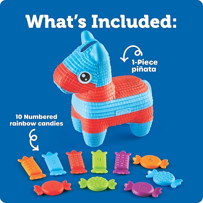 Learning Resources Pia the Fill & Spill Piñata - Toddler Montessori Sensory Toys, Preschool Activities, Counting Manipulatives, Color Sorting, Fine Motor Skills, Birthday Gifts for Boys and Girls