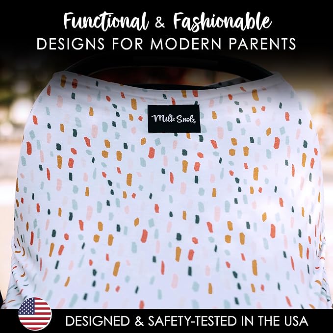 Milk Snob Original 5-in-1 Cover - Nursing Cover for Breastfeeding - Baby Carseat Canopy & Stroller - Essential All-in-One Design - Gift for Mom, Baby (Quinn)
