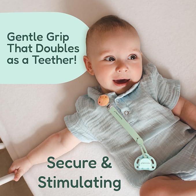 Purrfect Lil’Ones Silicone Baby Pacifier with Accesories | Clip & Case | Non-Toxic, Safe for Teething Babies | Keep it Clean | Light, Strong Grip, Easy to Clean, Travel-Friendly Storage, Shower Gift