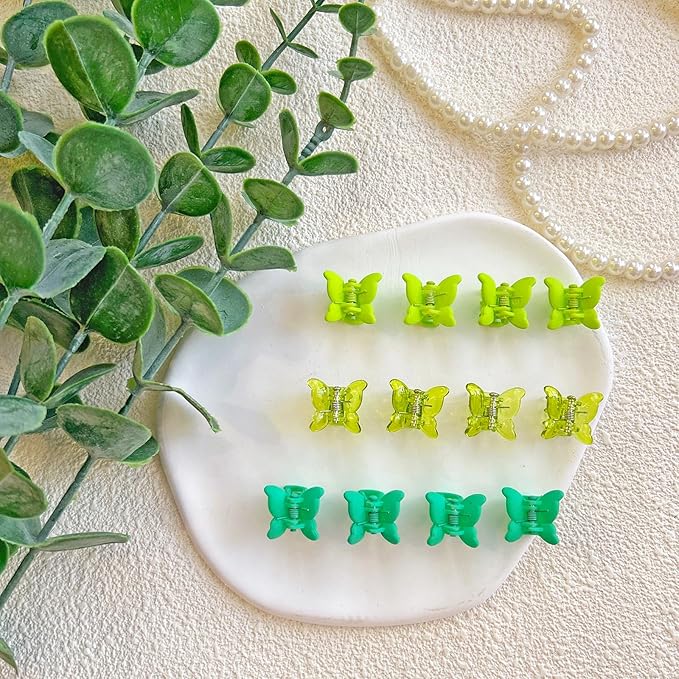 96pcs Baby Girl Hair Clips 24 Multicolors Colors Mini Hair Claw Clips Small Tiny Butterfly Claw Clips Baby Hair Accessories for Toddler