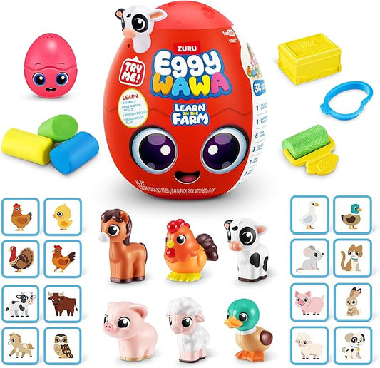 Eggy Wawa Learn on The Farm by ZURU, Pre-K Interactive Baby and Toddler Learning Toy with Music, Education, Motor Function