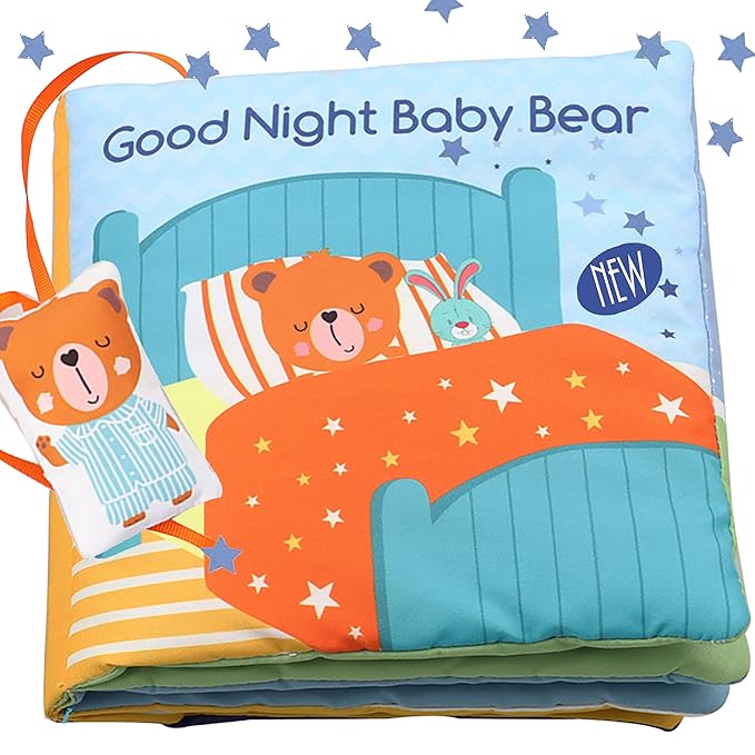 Elephant Crinkle Touch and Feel Books Baby Toys & Teddy Bear Toy Book -Teethers & Rattle