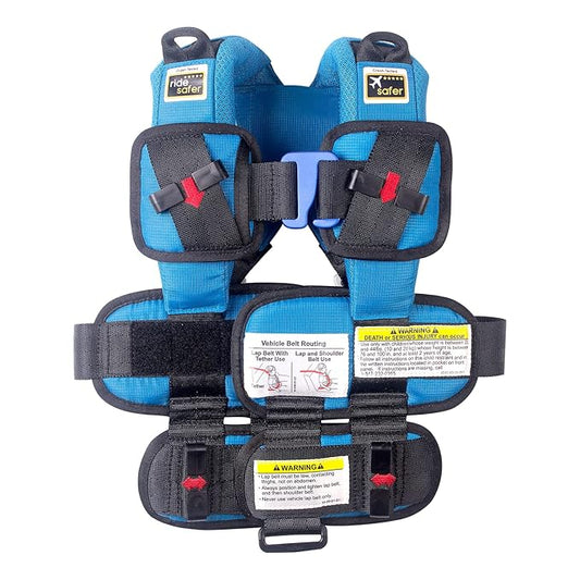 RideSafer Gen 5 - Extra Small (XS) Blue, Lightweight, Compact, Portable Car Seat, 2+ Years; 26.5–40 lb - Perfect for Travel and Everyday Child Safety