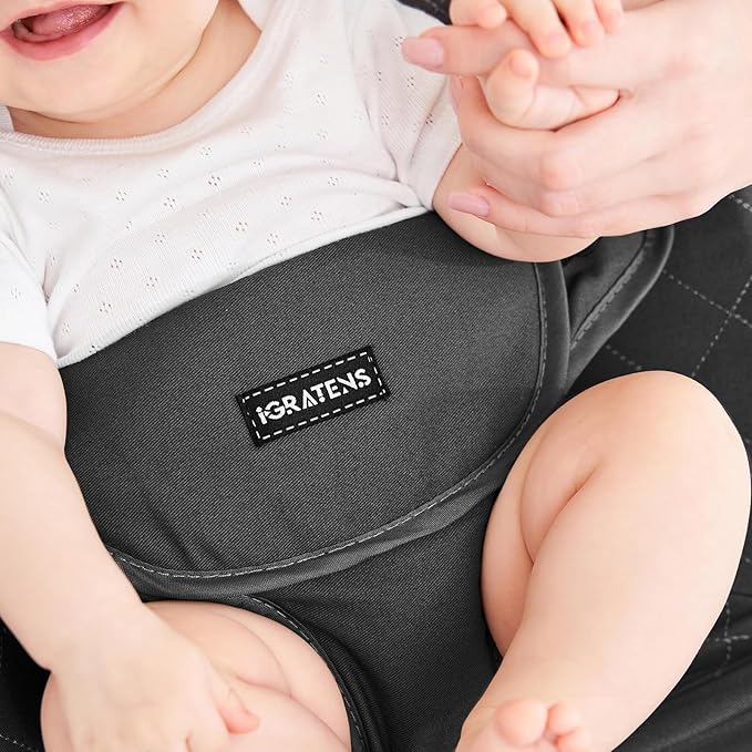 iGRATENS Fabric Seat for Bouncer - Baby Bjorn Bouncer Cover Compatible with Balance Soft & Bliss Model, 100% Cotton, Skin -Friendly, Machine Washable, Black