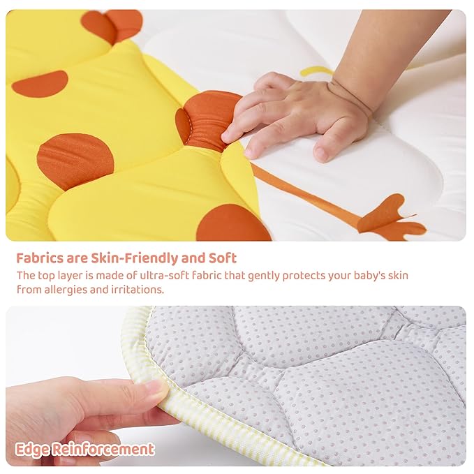 Baby Play Mat, Extra Large&Thick Baby Mat for Floor, 50 x 50 Play Mat for Baby， Foldable Padded Baby Floor Mat