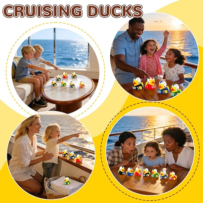 SCIONE Baseball Rubber Ducks - 28 Pack Mini Yellow Ducks - Sports Themed Party Favors, Team Gifts for Players, End of Season Goodie Bag Fillers, Carnival Prizes and Bath Toys