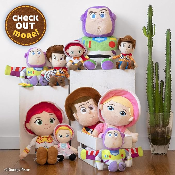 Disney Toy Story Woody in a Barrel Activity Toy with Pull Down Mechanism, Teether, Rattle, Crinkle Snake, and On the Go Clip for Babies