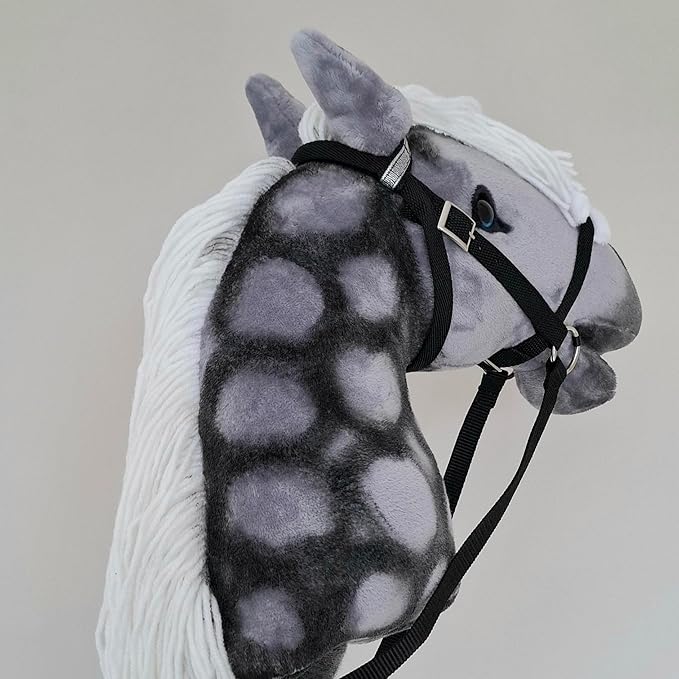 Dapple Gray Hobby Horse A3 Stick Horse for Children Horse Toy on Stick