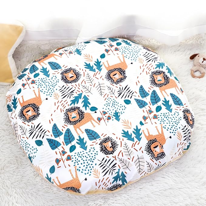 SWESEN Newborn Lounger Cover, 1 Pack Soft Removable Slipcovers for Infant Lounger, Cozy Baby Lounger Cover for Boys and Girls, Covers Only, Lion