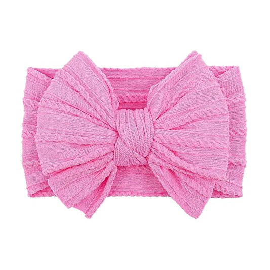 LemonSpace Handmade Baby Girls Bows Soft Stretchy Nylon Hair Bands Hair Accessories Baby headbands with Bows for Newborn Baby Girls Infant Toddlers Kids(Pink