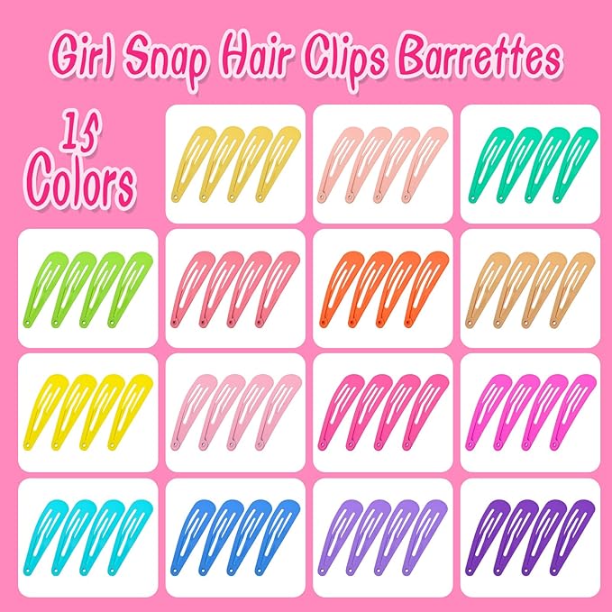 Hair Accessories for Toddlers, 220pcs, Colorful Mini Flower Claw Clips for Toddlers Cute Tiny Snap Hair Clips Metal No Slip Snap Hair Barrettes for Baby Fine Hair