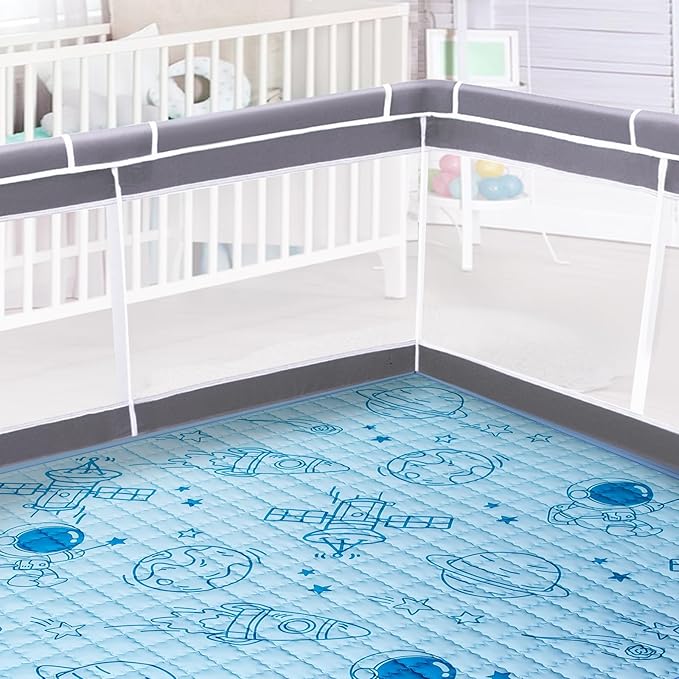 Baby Play Mat 71" X 59" Thick One-Piece Crawling Mat Baby Mat Floor Mat Non-Slip Cushioned Baby Playmat Fit for LIAMST, TODALE, YOBEST Playpen Machine Washable for Easy Care