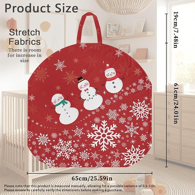 Snowmen and Snowflakes Newborn Lounger Cover Removable Cover Ultra Soft Comfortable Lounger Slipcover Protector Cover for Infant Lounger Pillow Easy to Use and Dustptoof Xmas Decor