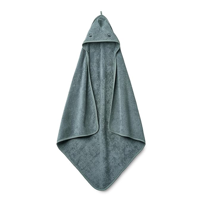 Hooded Baby Towels - 100% Organic Cotton Baby Bath Towels for Baby Boy 32" x 32" Super-Soft and Absorbent Baby Towels for Newborn (Dino - Tradewinds)