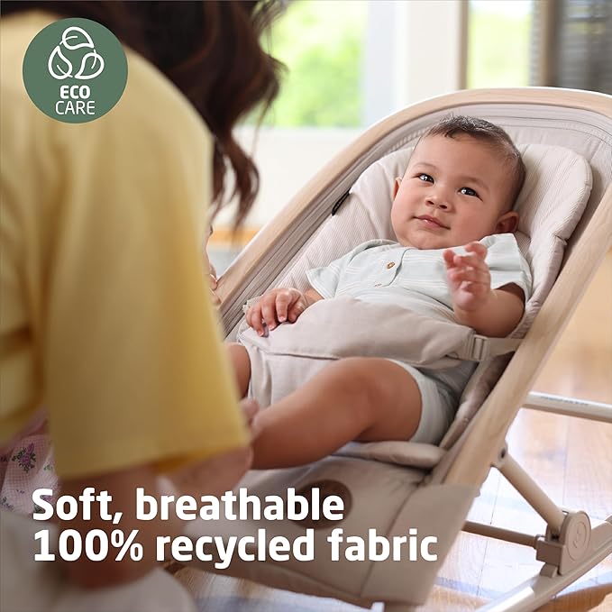 Maxi-Cosi Kori 2-in-1 Baby Bouncer Seat for Infants, Baby Rocker Chair, Portable Baby Bouncer, Classic Green