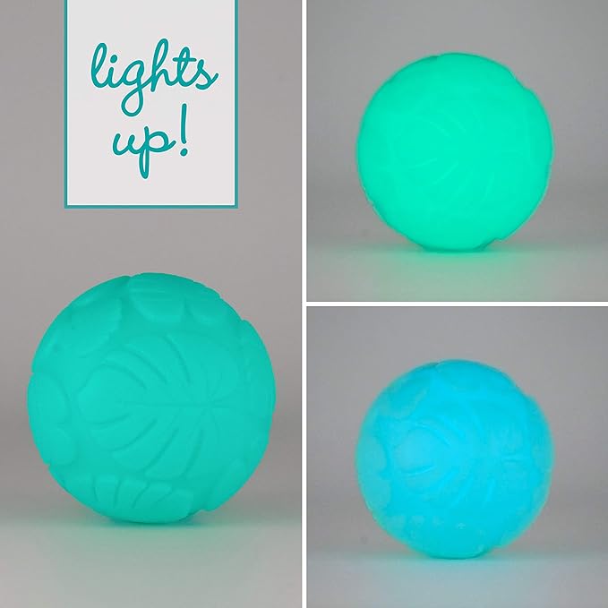 Infantino Activity Ball Set Music & Lights - 4 Colorful, Bouncy, & Multi-Textured Balls for Fine Motor Development for Little Hands