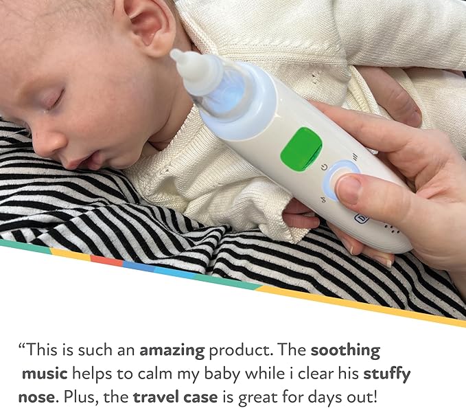 Dr. Talbot's Electric Nasal Aspirator for Babies - with Hygienic Travel Case - Ear Wax Removal Tool and Nose Cleaner
