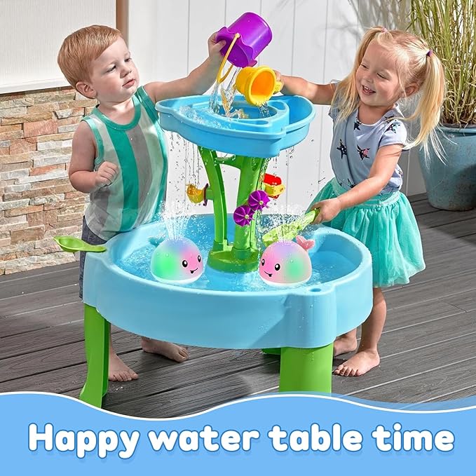 ANGGIKO Whale Bath Toy Sprinkler with Charging Dock, Light Up Bath Toys for Babies 6-12-18 Months Kids Ages 1-3, 1 2 3 Year Old Boy Girl Gifts 1st Birthday Bathtub Water Toy