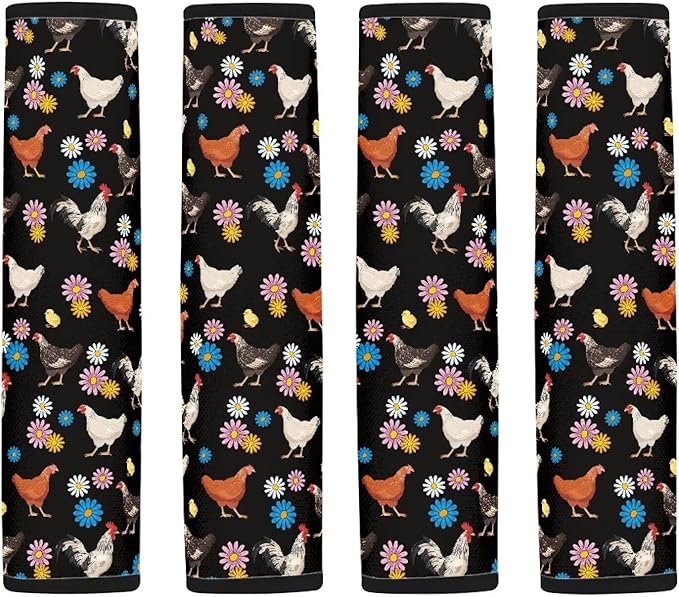 FOR U DESIGNS Chicken Seat Belt Cover Pad Cute Kids Seatbelt Cover Soft and Comfortable Car Seat Strap Cover 2 Pcs Shoulder Strap Car Accessories