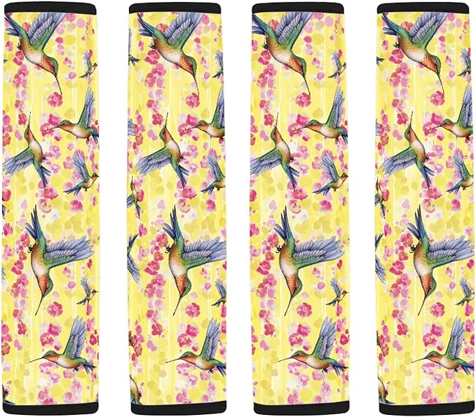 Hummingbird Seat Belt Cover for Adult Kids,2 Pcs Travel Cushion Seatbelt Pad Fashion Car Interior Crossbody Decor Protector