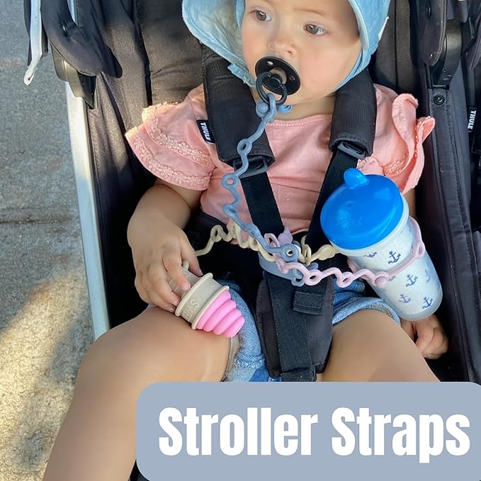 Smack Fun Toy Straps for Baby - Keep toy, bottle & pacifier off the floor