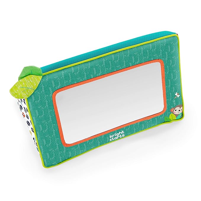 Bright Starts Sit and See Safari Floor Mirror Tummy Time Activity Toy, Ages Newborn +