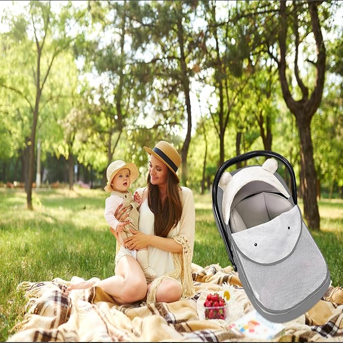 Winter Car Seat Cover for Babies - Keeps Baby Warm & Cozy, Universal Fit for All Seasons