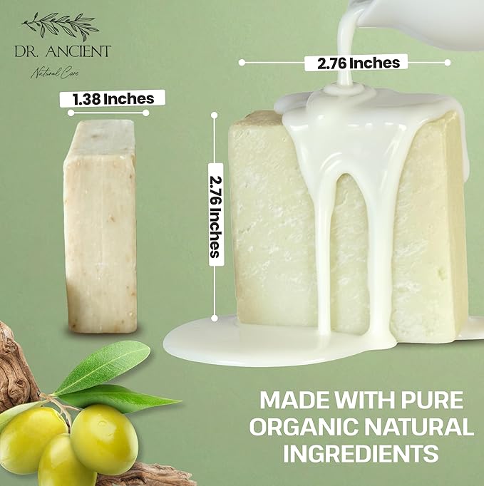 Dr.Ancient Donkey Milk Soap Bar Natural Moisturizing Milk Soap Ancient Inspired Handmade for Face and Body Gentle Cleanser for Sensitive and Dry Skin 5 oz