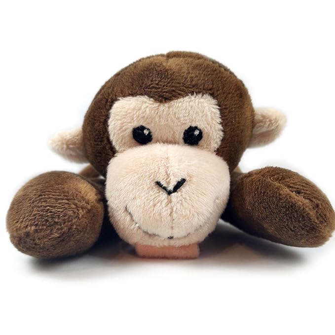 Detachable Monkey Pacifier Holder - Soft Silicone Pacifier with Plush Animal Toy - Removable, Machine Washable, BPA-Free for Babies 0-24 Months
