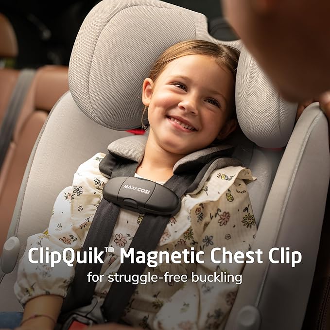 Maxi-COSI Pria Max 3-in-1 Convertible Car Seat, Infant to Toddler Car Seat, ClipQuick Magnetic Chest Clip, Quick-Install Latch, Machine-Washable Cover, 5-100 lbs, Escargot