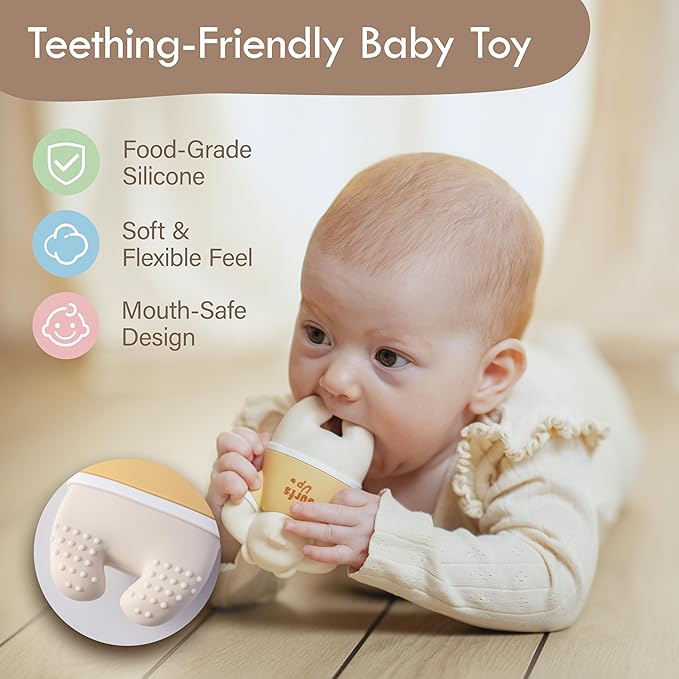 Moonkie Food Grade Silicone Toy Cars for Babies & Toddlers, Push and Go Baby Cars, Baby Teething Toys for 6-12 Months, Easy-to-Hold Hollow Body, Birthday Gift for Boys & Girls, 5 Pack