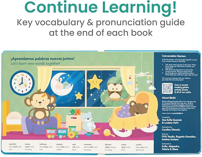 Binibi Estrellita ¿Dónde Estás? – Bilingual Musical Sound Book for Toddlers 1–3, Spanish Lullabies & Nursery Rhymes, Interactive Board Book. Libro en Español para Niños.