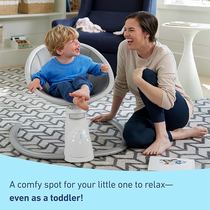 Graco Soothe 'n Sway Bluetooth 3-in-1 Baby Swing — Grows with Your Child —Multiple Soothing Settings and Bluetooth Connectivity