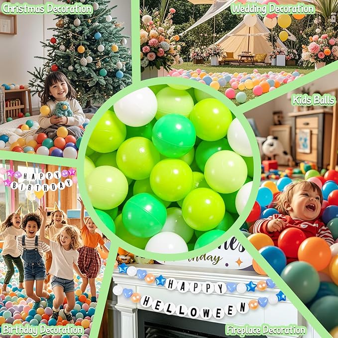 GOGOSO Ball Pit Balls for Toddlers Dogs Baby Boys Girls 2.2Inch Plasticball Toys for Kid Play Tent Birthday Slides Party Decor 50 100 170 200 500 1000