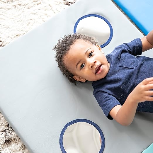 ECR4Kids SoftZone 123 Look at Me Activity Mat, Folding Playmat, Contemporary