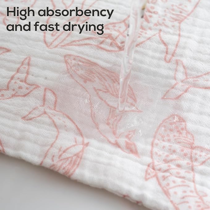 Muslin Baby Washcloths for Newborns, Pack of 8, 11"x11", Super Soft Cotton, Absorbent and Gentle, Baby Cotton Wipes, Baby wash Cloths