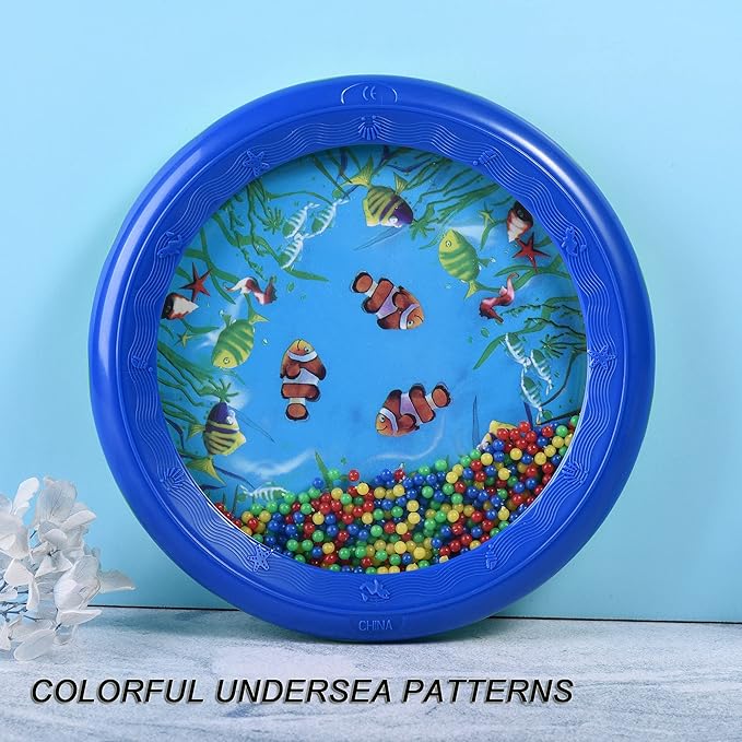 2 Pcs Ocean Drums Wave Bead Drums Sea Sound Drums Musical Instruments for Kid Child Baby