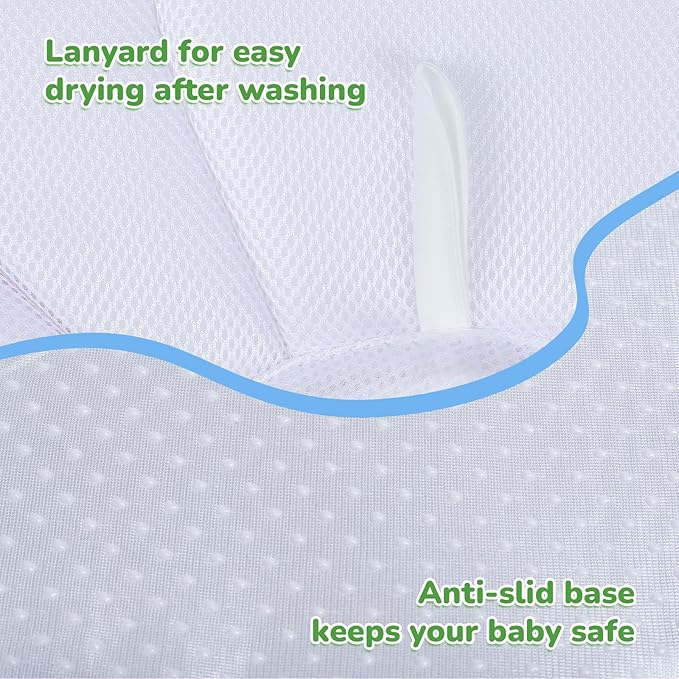 YooxArmor Baby Bath Pad for Infant Bathtub Sink, Non-Slip Flower Bathtub for Infants 0-6 Months, Soft Baby Sink Bath Cushion for Babies Bath Time, Newborns Bath Essentials Must Haves-Turtle