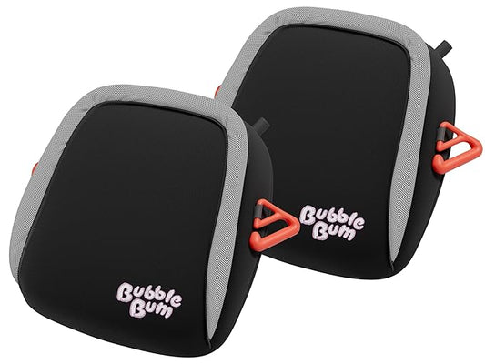 bubblebum Twin Pack Inflatable Backless Booster Car Seat, Portable Travel Booster Seat, Booster Seats for Cars 40-100LBS - Black