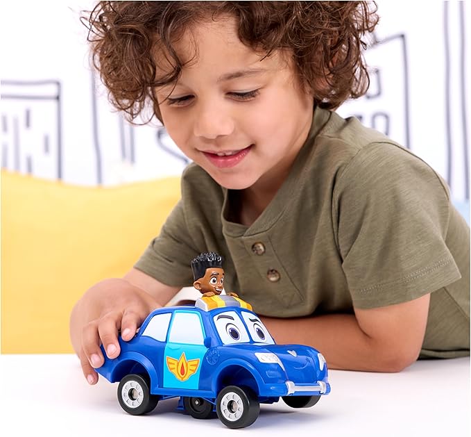 Disney Junior Firebuds, Jayden and Piston Toy Car with Pull-Back Feature and Doughnut Drift Action, Kids’ Toys for Boys and Girls Aged 3 and Up