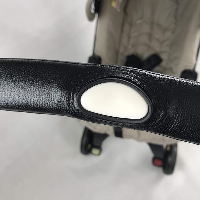 Classic Luxury PU Leather Handle Cover for Doona Stroller & Car Seat, Dust-proof, Water-repellent, Black